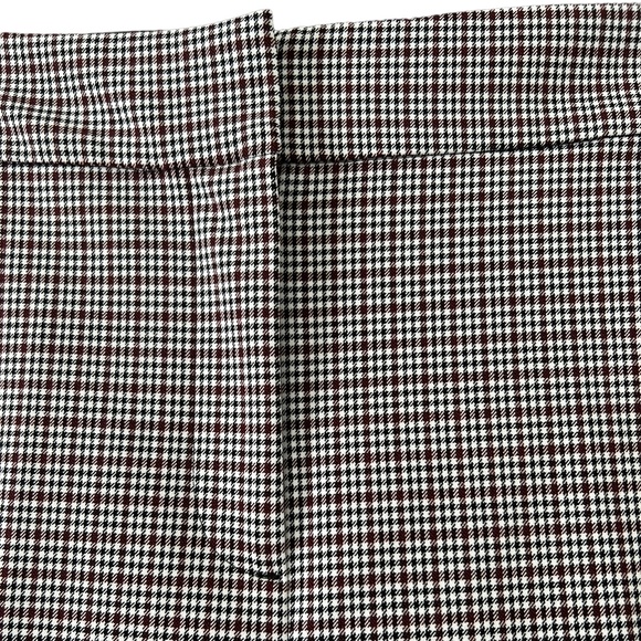 Ann Taylor Factory NEW Black & Burgundy Plaid Ankle Pants Size 14P - Picture 6 of 16